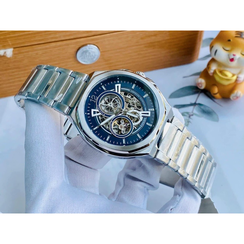 Đồng hồ nam Fossil dây thép không gỉ, kích thước 45mm