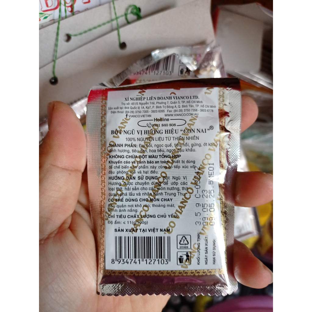 Bột Ngũ Vị Hương Hiệu Con nai Việt Ấn gói nhỏ 3.5g