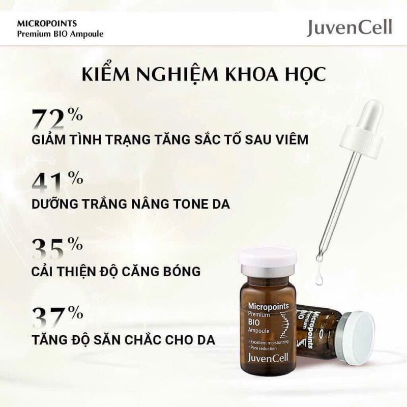 - Tinh chất tế bào gốc nhau thai cuống rốn Juvencell Micropoints Premium Bio Ampoule