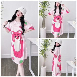 Sp_70 đầm cổ tròn bolobala mặc nhà form đơn giản, phù hợp mọi lứa tuổi