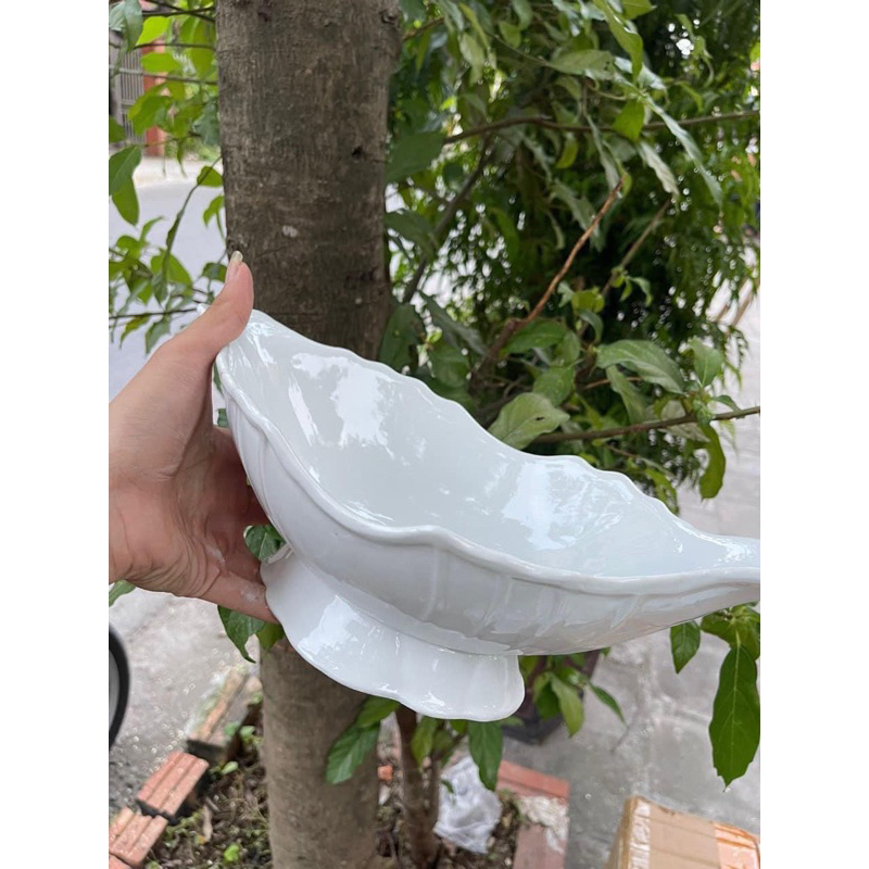 Bát thuyền đựng gà gốm sứ