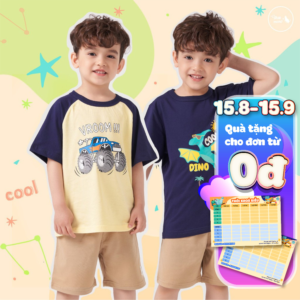 Áo Thun Cho Bé Trai Bigfox Size Đại, Áo Phông Tay Ngắn Mùa Hè Cho Bé Cỡ 3-8 Tuổi In Hình Chất Cotton, Mã Xuất Online 04