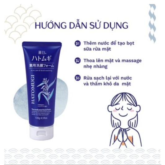 Sữa Rửa Mặt Hatomugi Acne Care & Facial Washing The Medicated Facial Foam