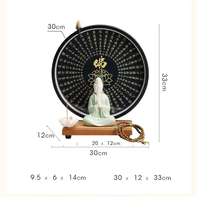 Tượng Phật Quan Âm Mini 14cm Để Bàn Nhiều Màu