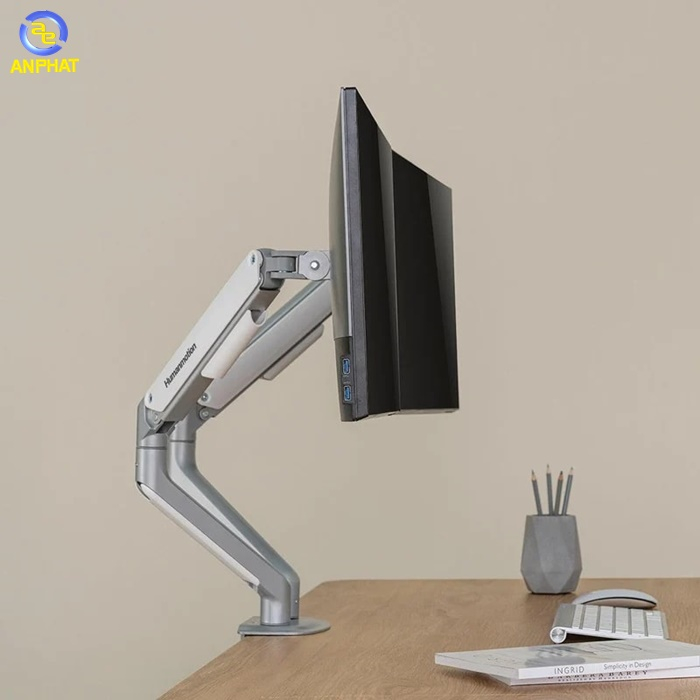 GIÁ TREO MÀN HÌNH HUMAN MOTION T6 PRO DUAL WHITE