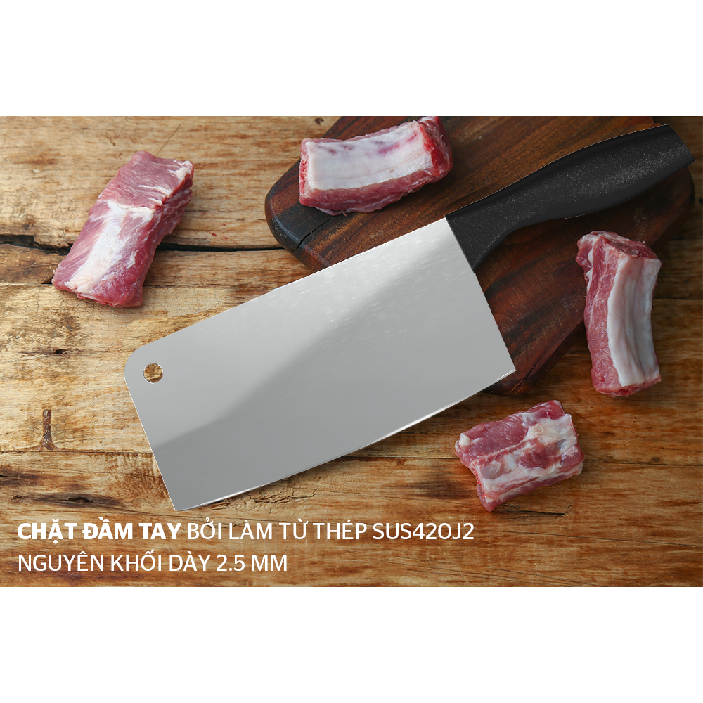 Bộ dao 3 chiếc Eco Family Sunhouse KS-KN3E1 Chính hãng. Dao thái, dao gọt.