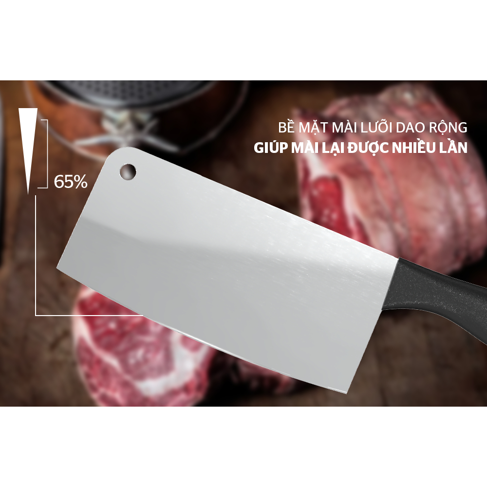 Bộ dao 3 chiếc Eco Family Sunhouse KS-KN3E1 Chính hãng. Dao thái, dao gọt.