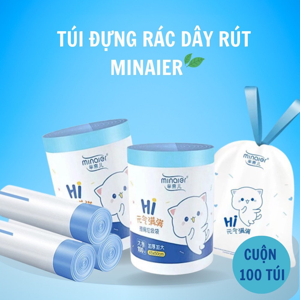 Túi Đựng Rác Minaier Có Dây Kéo Loại Siêu Dày Dai Chắc Chắn Chịu Nhiệt Chịu Tải