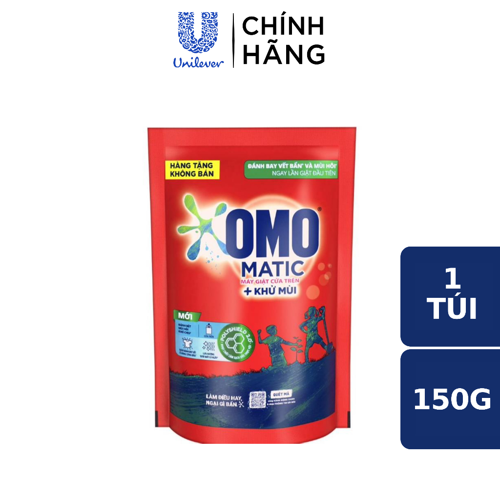 [HC GIFT] Combo 2 Túi nước giặt OMO Matic 150g/túi