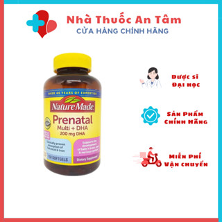 Vitamin tổng hợp cho mẹ bầu Nature Made Prenatal Folic Acid + DHA 150 viên của Mỹ [CHÍNH HÃNG]