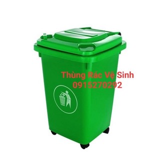 Thùng Rác Nhựa 60 lít màu xanh