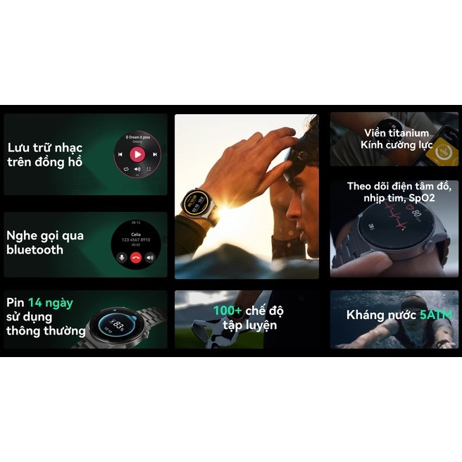 Đồng hồ thông minh Huawei Watch GT3 Pro dây silicone