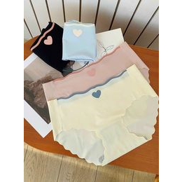 Quần Lót Nữ Đúc Su Thun Lạnh Viền Sóng gợi cảm không đường viền họa tiết trái tim