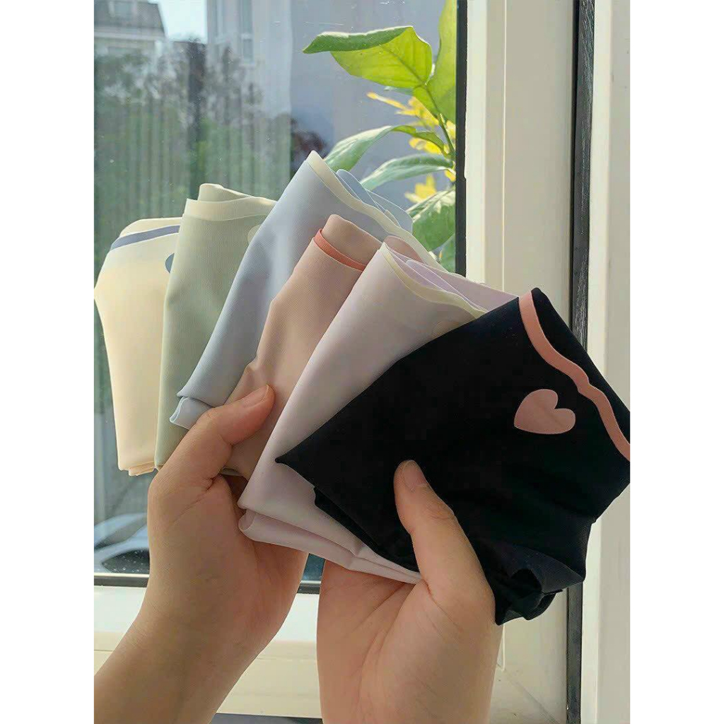 Quần Lót Nữ Đúc Su Thun Lạnh Viền Sóng gợi cảm không đường viền họa tiết trái tim