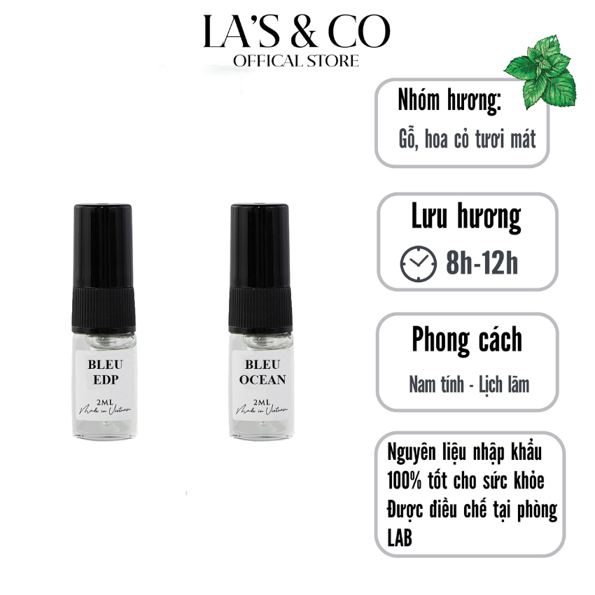 Nước hoa nam Combo hương thơm Lịch lãm, Cuốn hút Nguyên liệu nhập Pháp 10ml x 2 | BigBuy360 - bigbuy360.vn