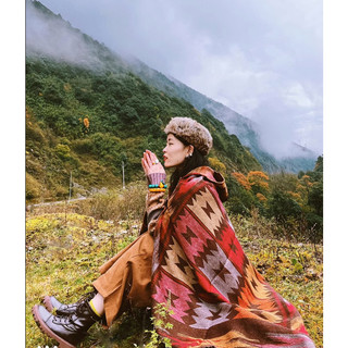 Khăn choàng phong cách bohemian chất khăn mềm mại ấp áp Thy Thy Store