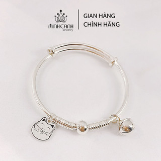 Vòng bạc mix mèo ú cho bé - minh canh jewelry