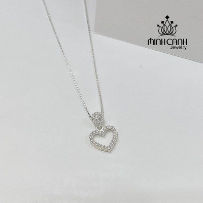 Dây Chuyền Bạc Minh Canh Jewelry Đính Đá Cao Cấp