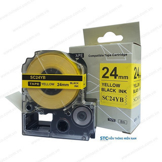 NHÃN IN SC24YB ( SC24Y ) CHO MÁY TEPRA - EPSON SR530 / SR950 / SR970 / SR5900P / OK720 / OK730 / OK500/OK600P/OK1000…