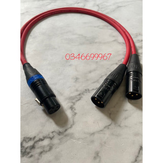 Dây 1 canon cái ra 2 canon đực, combo 2 sợi dài 0.5m