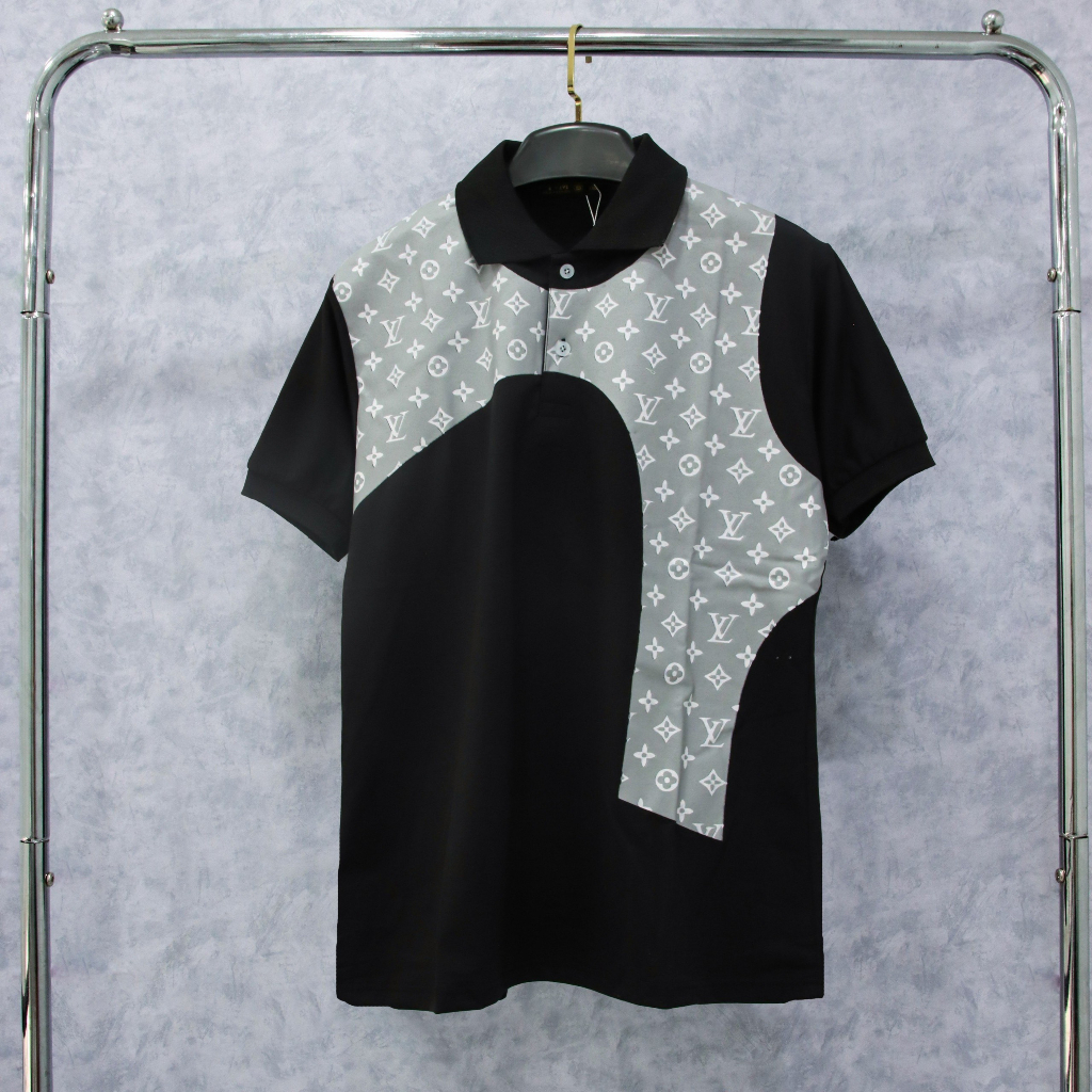 Áo phông LV hoa lá cành phối Màu họa tiết 3D 2 màu đen trắng - Áo lv nam nữ siêu cấp vải cotton siêu đẹp thời trang