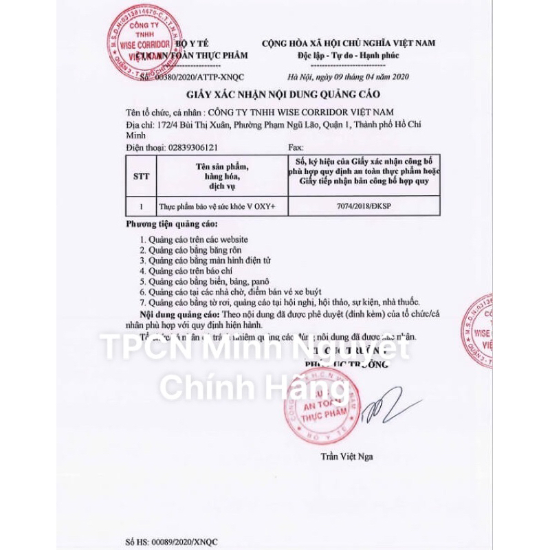 V Oxy Dinh dưỡng cho tế bào- tăng cường tuần hoàn não.