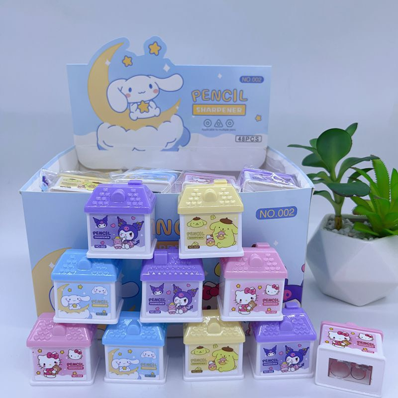 Gọt bút chì họa tiết hoạt hình Sanrio Family, Kuromi, Cinnamoroll, Hello Kitty, Pompom Purin