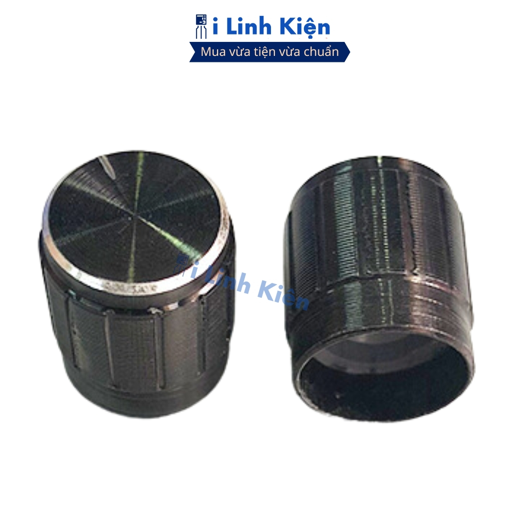 Núm chiết áp nhôm WH148 màu đen 15x17mm đảm bảo chất lượng ilinhkien