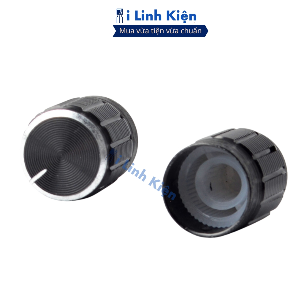 Núm chiết áp nhôm WH148 màu đen 15x17mm đảm bảo chất lượng ilinhkien