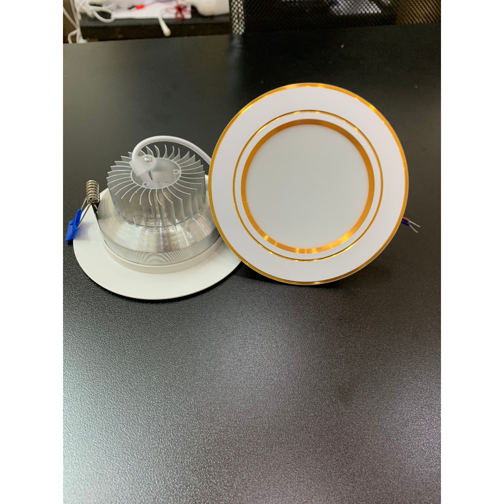 MÃ 03 Đèn Led Âm Trần Đế Đúc Đế Tản liền , Bóng Đèn Mắt Trâu 9W3 Màu Φ76/90 3000k/6000k/45000k