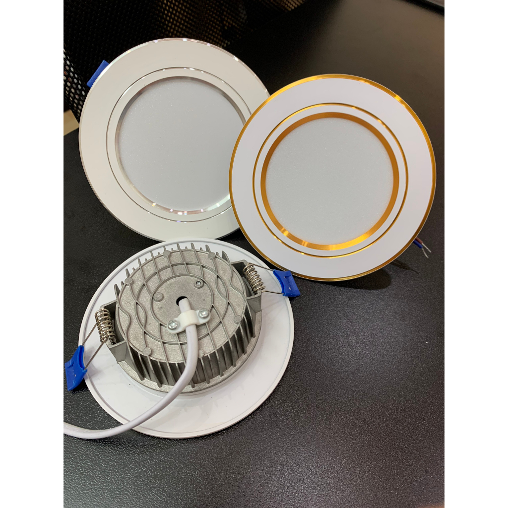 MÃ 03 Đèn Led Âm Trần Đế Đúc Đế Tản liền , Bóng Đèn Mắt Trâu 9W3 Màu Φ76/90 3000k/6000k/45000k