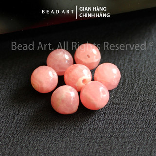 6mm đá đào hoa màu hồng , hoả, thổ, phối vòng tay phong thuỷ, trang sức, chuỗi hạt, đá lẻ