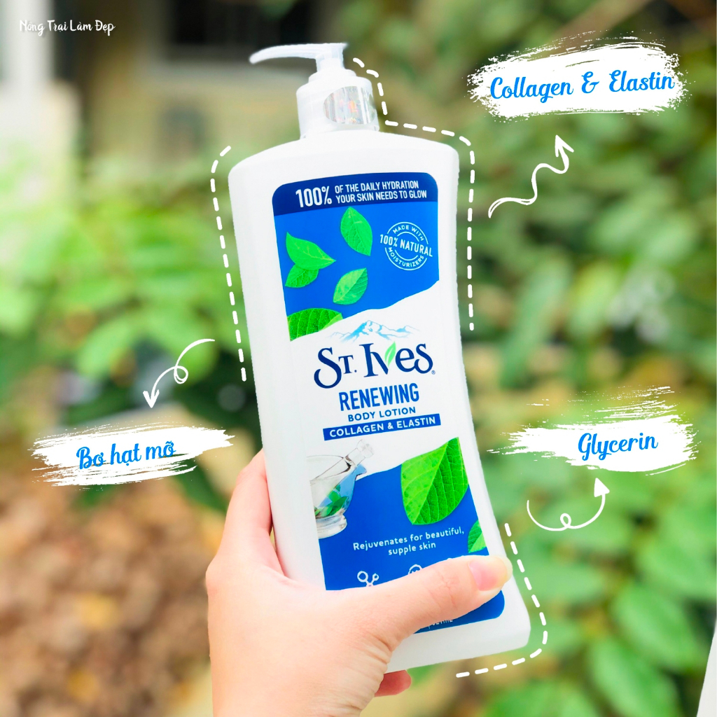 Sữa Dưỡng Thể St.Ives 621ml Vitamin E I Lúa mạch I Collagen