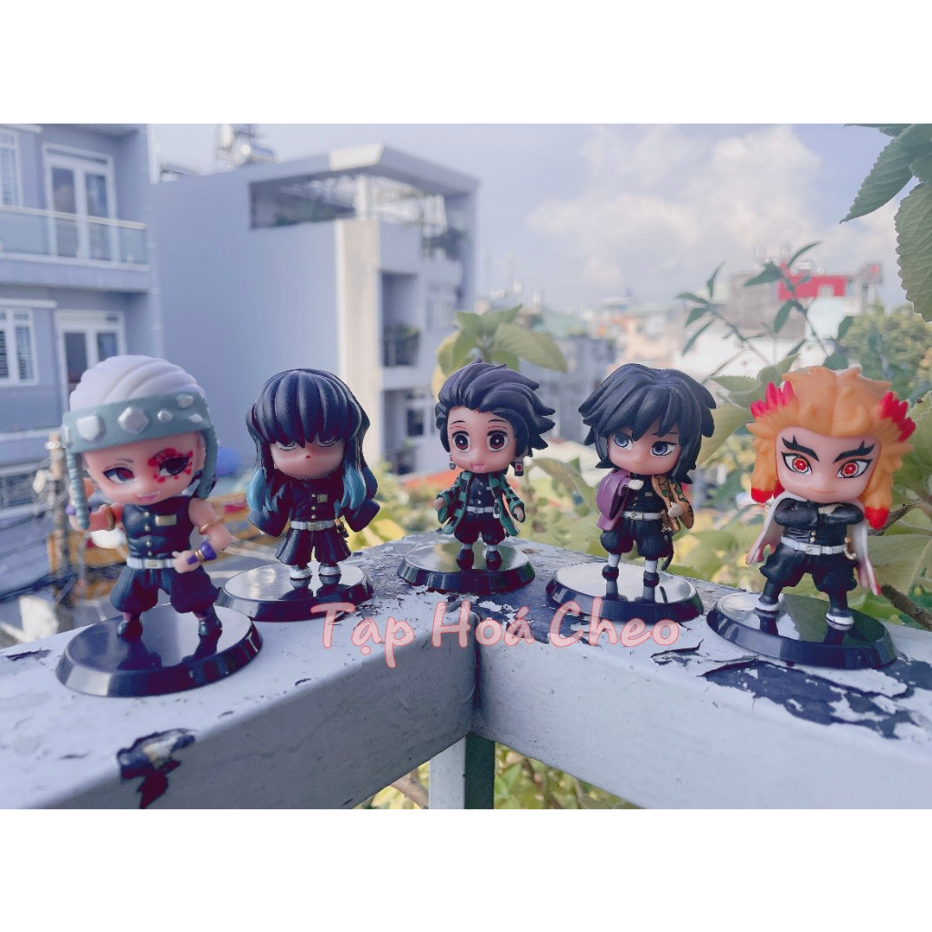 Mô hình Demon Slayer 10 Nhân Vật Thanh Gươm Diệt Quỷ , cao 7-8cm - Figure Kimetsu No Yaiba - No Box