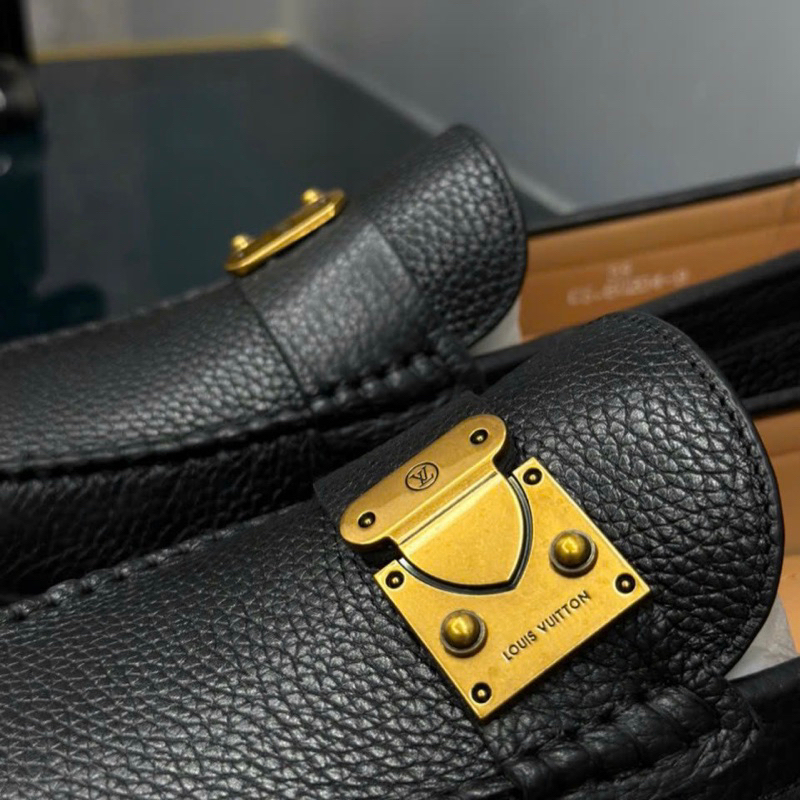 Giày lười nam da bò LV bản khoá cao cấp mới nhất 2023