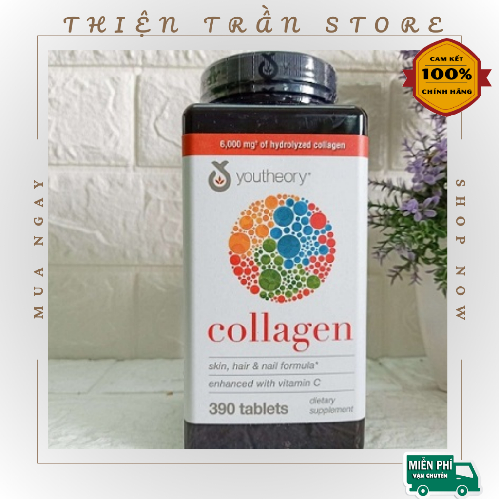 Viên uống bổ sung collagen của Mỹ - Collagen Youtheory (390 viên)