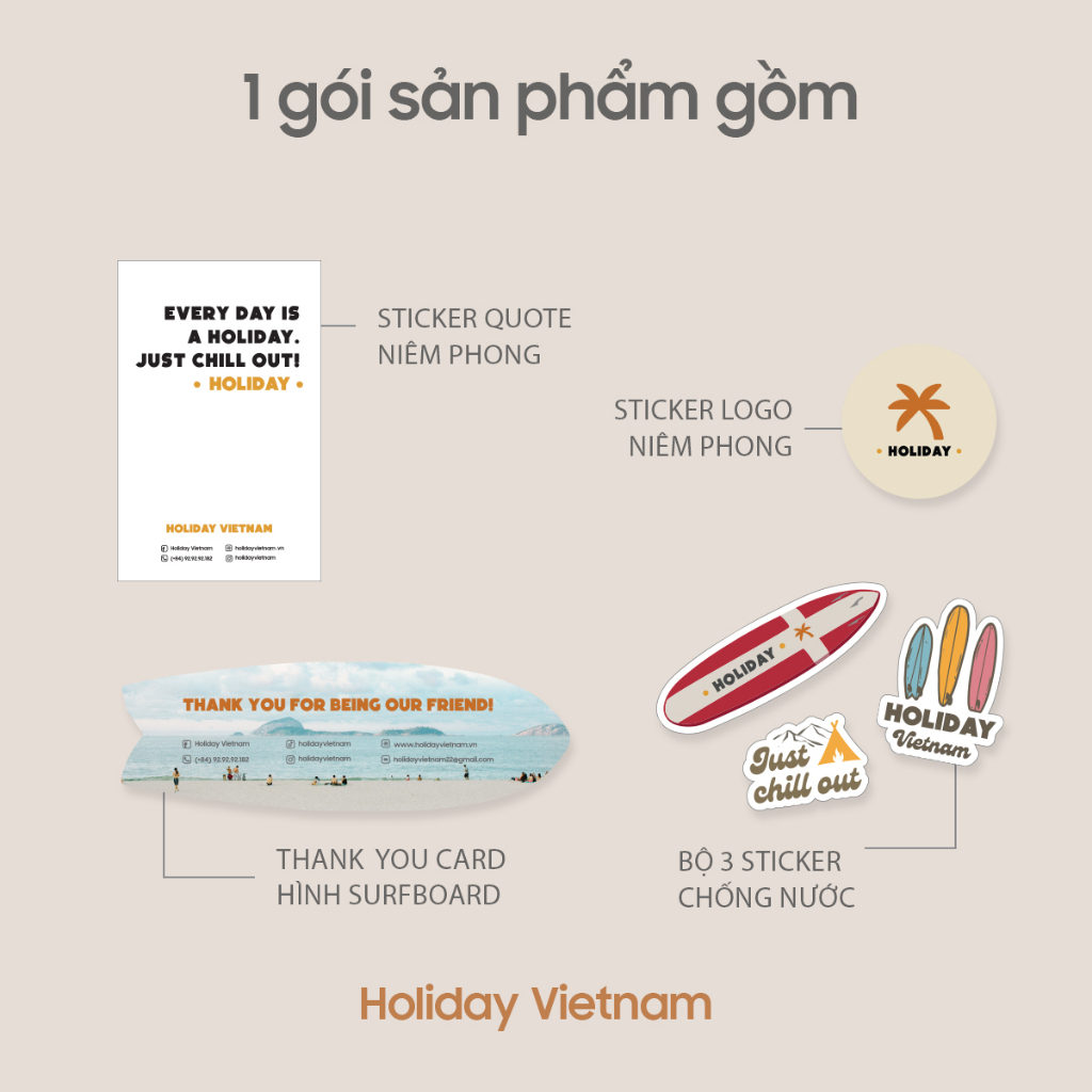 Áo Thun Trơn Holiday Basic Tee | Màu trắng form rộng 250gsm