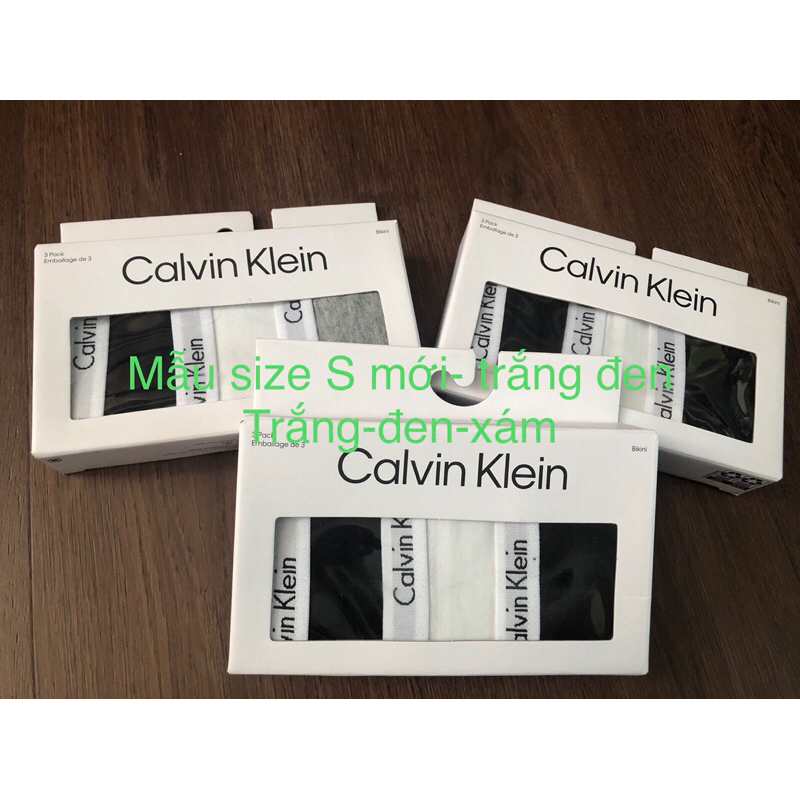 [Bill Us]Set 3 quần lót Calvin klein cotton S,M,L hàng mỹ