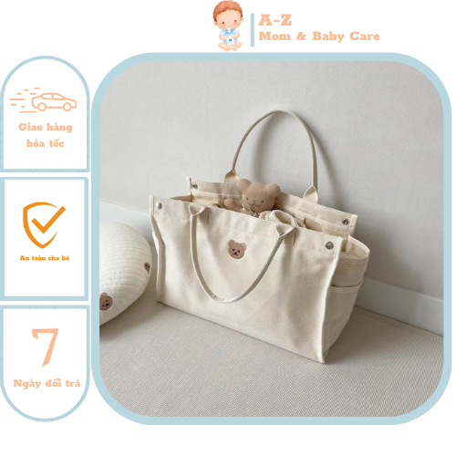 Túi Xách Bỉm Sữa Hàn Quốc Chống Thấm Size To Kích Thước 28*43*15 Tiện Lợi Thời Trang Sơ Sinh AZ - HT645