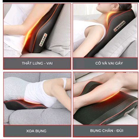 Gối massage hồng ngoại cổ vai gáy lưng D331