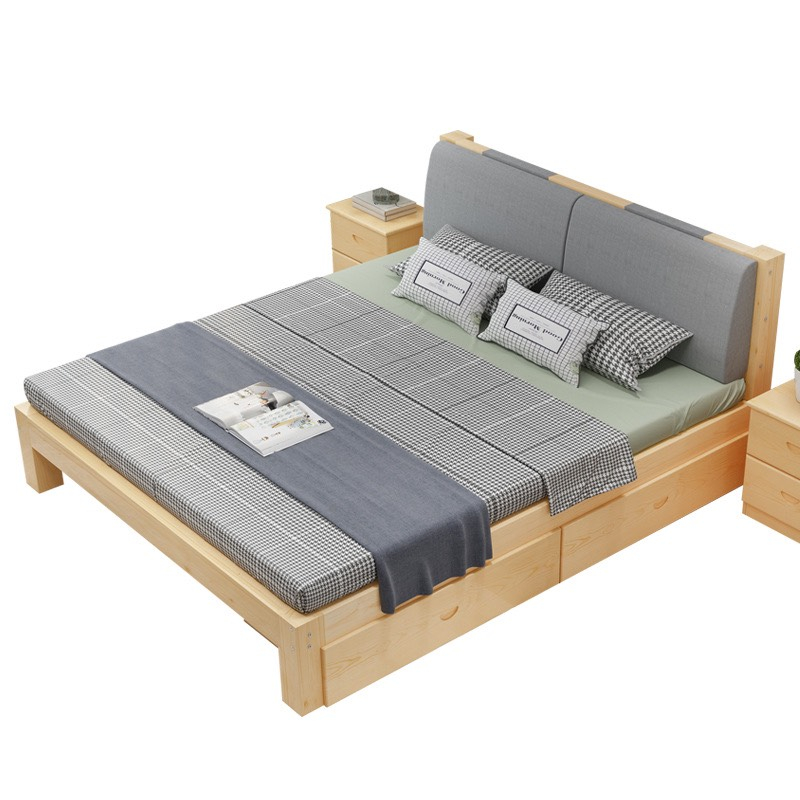 Giường ngủ gỗ tự nhiên bền đẹp nhiều kích thước