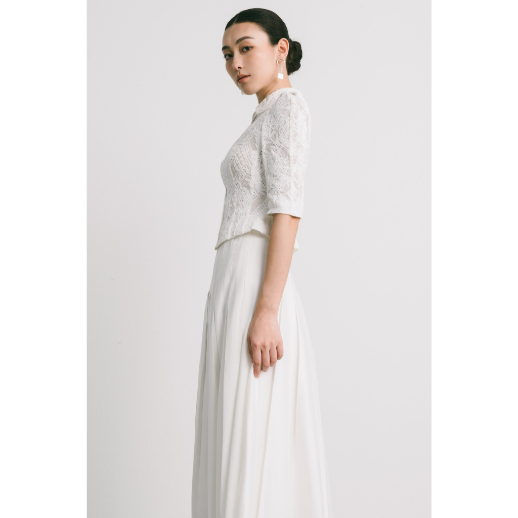 Áo Jacket Lửng Và Chân Váy Xòe Xếp Ly Nữ White Ant ERA MID LENGTH PLEATED SKIRT 110500001.001