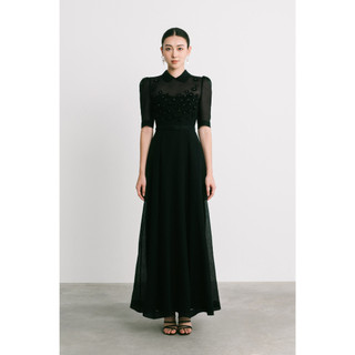 Đầm xòe đính hoa nữ white ant ria circle detail midi dress 120400242.100