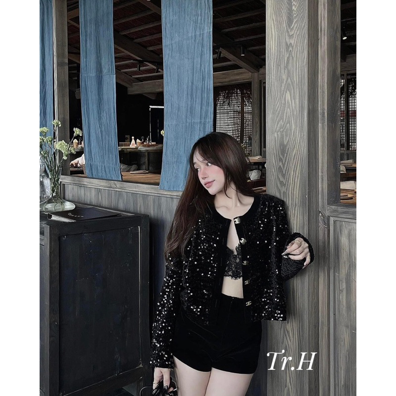 Áo Dạ Kim Sa Bling Bling Siêu Sang Chảnh X9