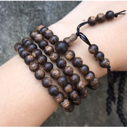 NHIỄU MẪU - Chuyên sỉ vòng tay Trầm hương 108 kết hợp charm bạc ta phủ vàng 24k