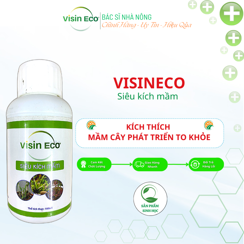 Siêu kích mầm VISINECO - Mầm tua tủa sau 2 tuần sử dụng - chephamnhavuon