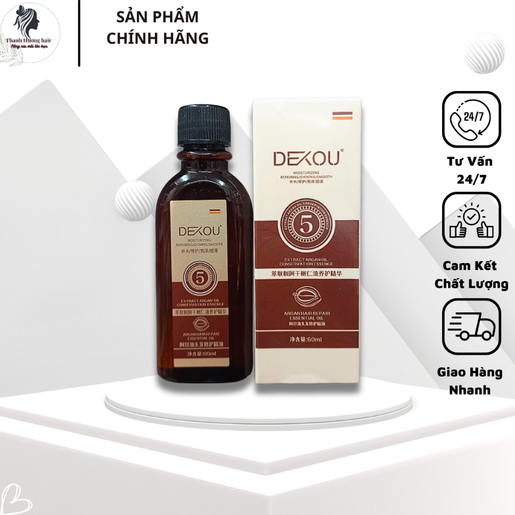 Tinh dầu dưỡng bóng tóc DEXOU chai 60ml - [Thanh Hương Hair]
