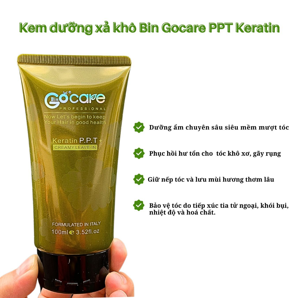 Kem Xả Khô Dưỡng Tóc PPT BINGO CARE Keratin Conditioner Cream 100ml -