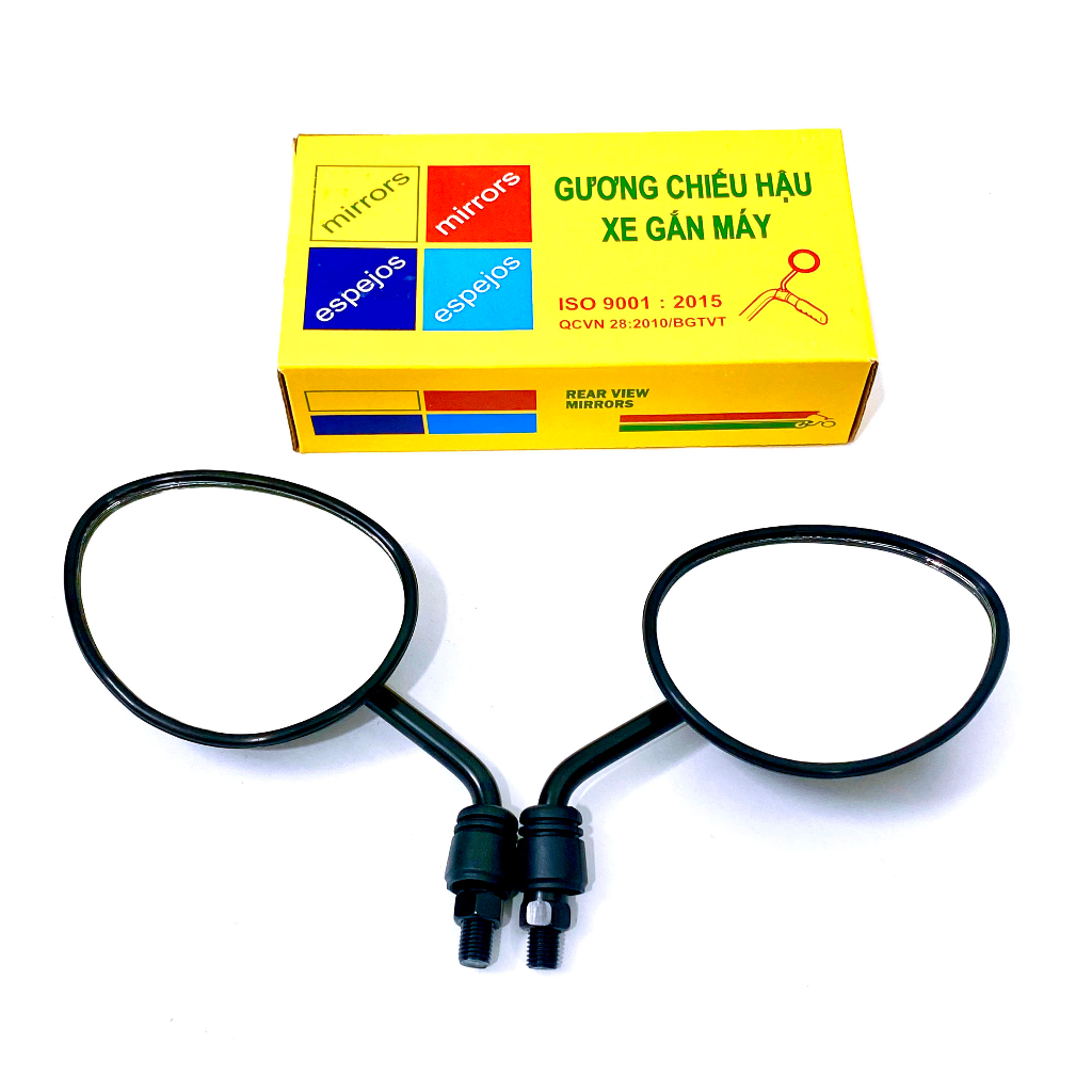 Gương chiếu hậu xe máy thời trang Mẫu Tai Mèo Độ Chân Ngắn, kính chiếu hậu gắn chân kính cho AB, SH, SH Mode, Wave,…