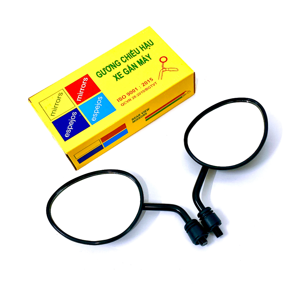 Gương chiếu hậu xe máy thời trang Mẫu Tai Mèo Độ Chân Ngắn, kính chiếu hậu gắn chân kính cho AB, SH, SH Mode, Wave,…